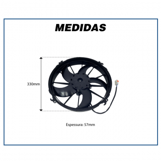 Eletroventiladores ELETROVENTILADOR SPAL VA01-BP50/C-B-55A 24V PERFIL ALTO ASPIRANTE Imagem 2