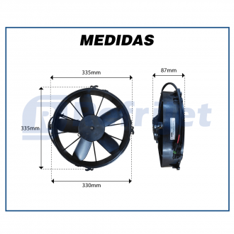 Eletroventiladores ELETROVENTILADOR SPAL VA01-BP70/VLL-36S 12'' 24V SOP SPHEROS/VALEO Imagem 4