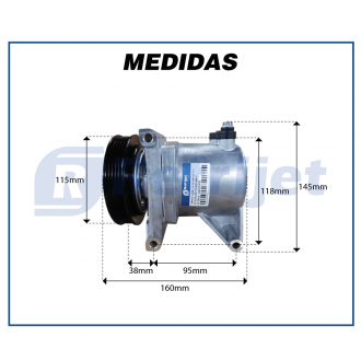 Compressores COMPRESSOR CALSONIC - FIAT PALIO / UNO FIRE 1.0 / 1.4 Imagem 6