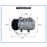 Compressores COMPRESSOR 10P15 MERCEDES BENZ 1938 1999>2005 / ACCELO 915 2003>2011 / ACCELO 815 2012 / VW CONSTELLATION 2001>2016 Imagem Miniatura 7