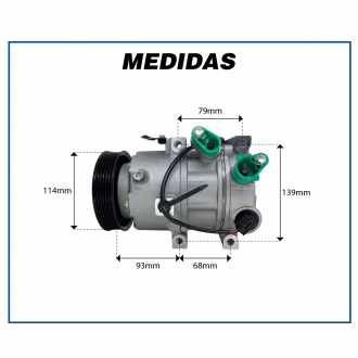 Compressores COMPRESSOR HYUNDAI SONATA 2.4 2010>2014 / AZERA 3.0 - 2012>2020 Imagem 6