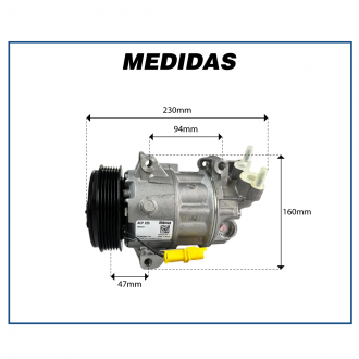 Compressores COMPRESSOR MAHLE -  CITROEN C3 / AIRCROSS / PEUGEOT 206 / 207 / HOGGAR - 2003/2016 Imagem 8