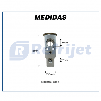 Filtros e Válvulas VÁLVULA DE EXPANSÃO CAMINHÃO HYUNDAI HR QUALIDADE AA Imagem 3