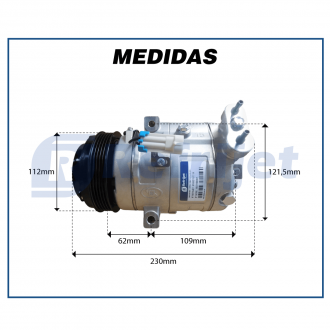 Compressores COMPRESSOR CHEVROLET COBALT 1.4 / 1.8 - 2012>2016 Imagem 4