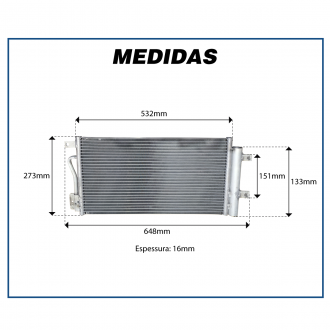 Condensadores CONDENSADOR CHEVROLET CORSA CLASSIC 2011> FLUXO PARALELO OEM Imagem 3