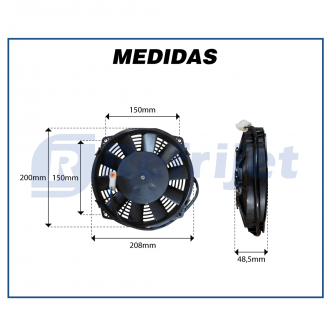 Eletroventiladores ELETROVENTILADOR SPAL VA14- BP7/C - 34A 24V BT MC Imagem 4