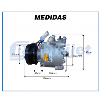 Compressores COMPRESSOR GM ONIX / COBALT / SONIC LTZ 1.8 / SPIN 1.8 - PV5 SCROLL Imagem 10