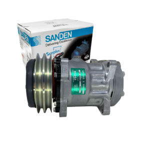 COMPRESSOR SANDEN ORIGINAL 7H15 UNIVERSAL/ TRATOR MASSEY FERGUSON 12V 2A Ø140MM OEM:SD8088