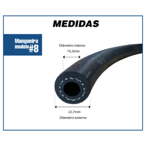 MANGUEIRA REFRIJET # 8 (13/32") R-12 / R-134A - 1 (UM) METRO